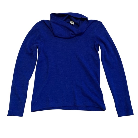 Vintage Royal Blue 100% Virgin Wool Turtleneck Sweater Woolmark Company Size S - Picture 1 of 6